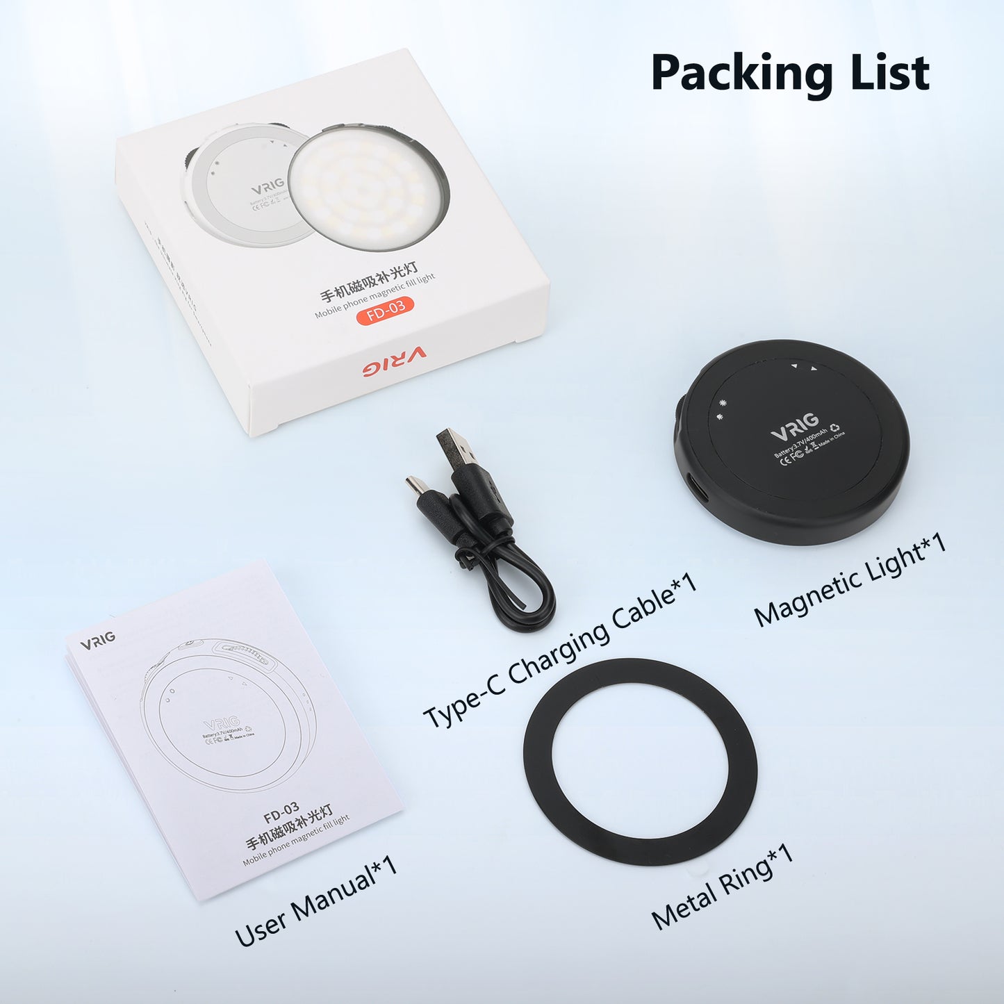 VRIG FD-03 Phone Light(Black)