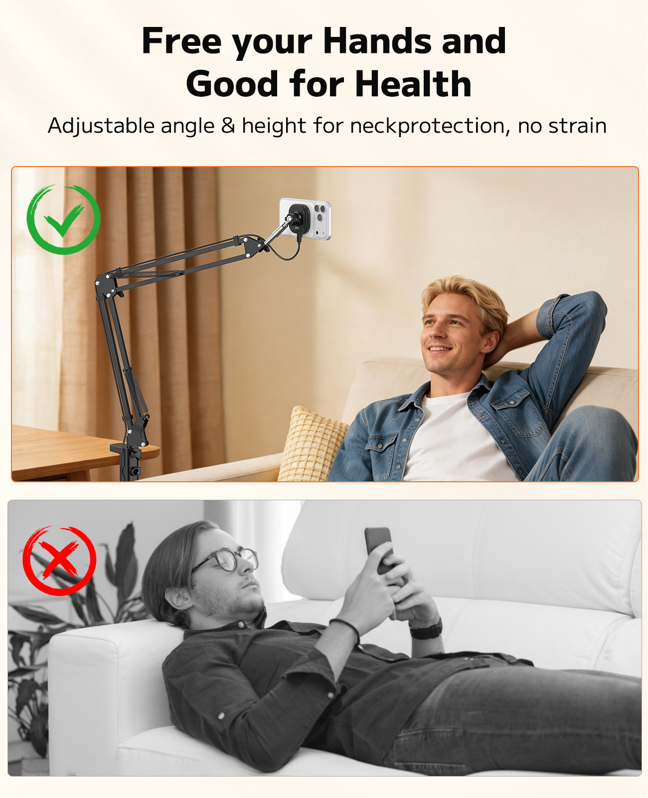 VRIG MG-09S Magnetic Wireless Charger Phone Holder for Bed Desk