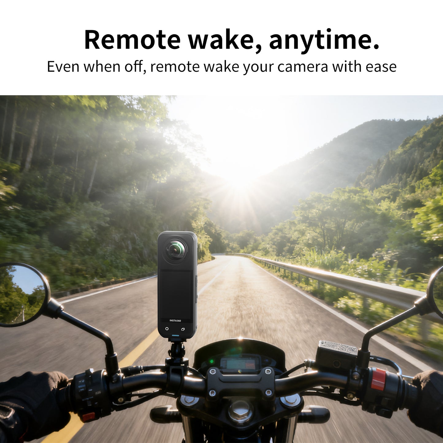 VRIG Bluetooth Remote Control Compatible with Insta 360 X5/X4/Ace Pro/Ace Pro 2/Go 3s, Action Camera Wireless Shutter Controller for Vlogging, Cycling