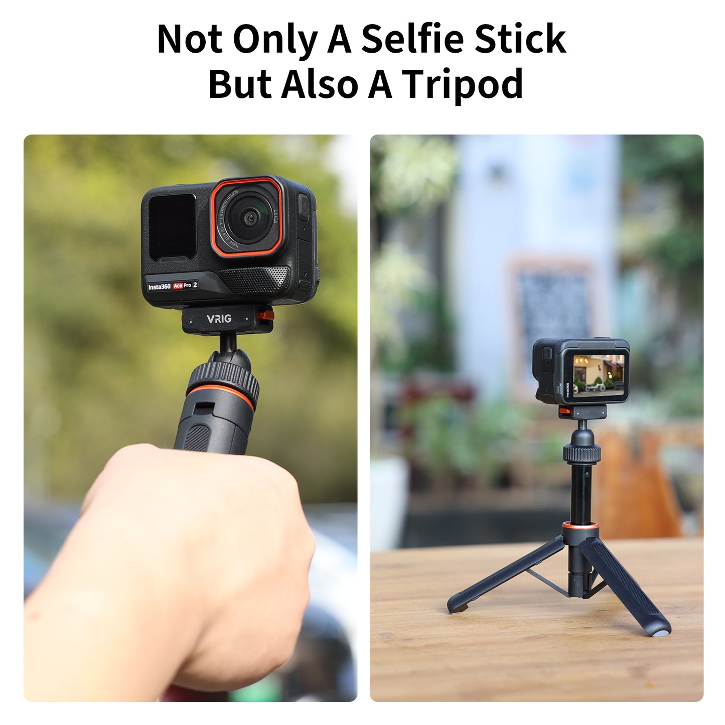 VRIG AC-78 15.9" X5 Extended Mini Camera Tripod for Insta360 Ace Pro2