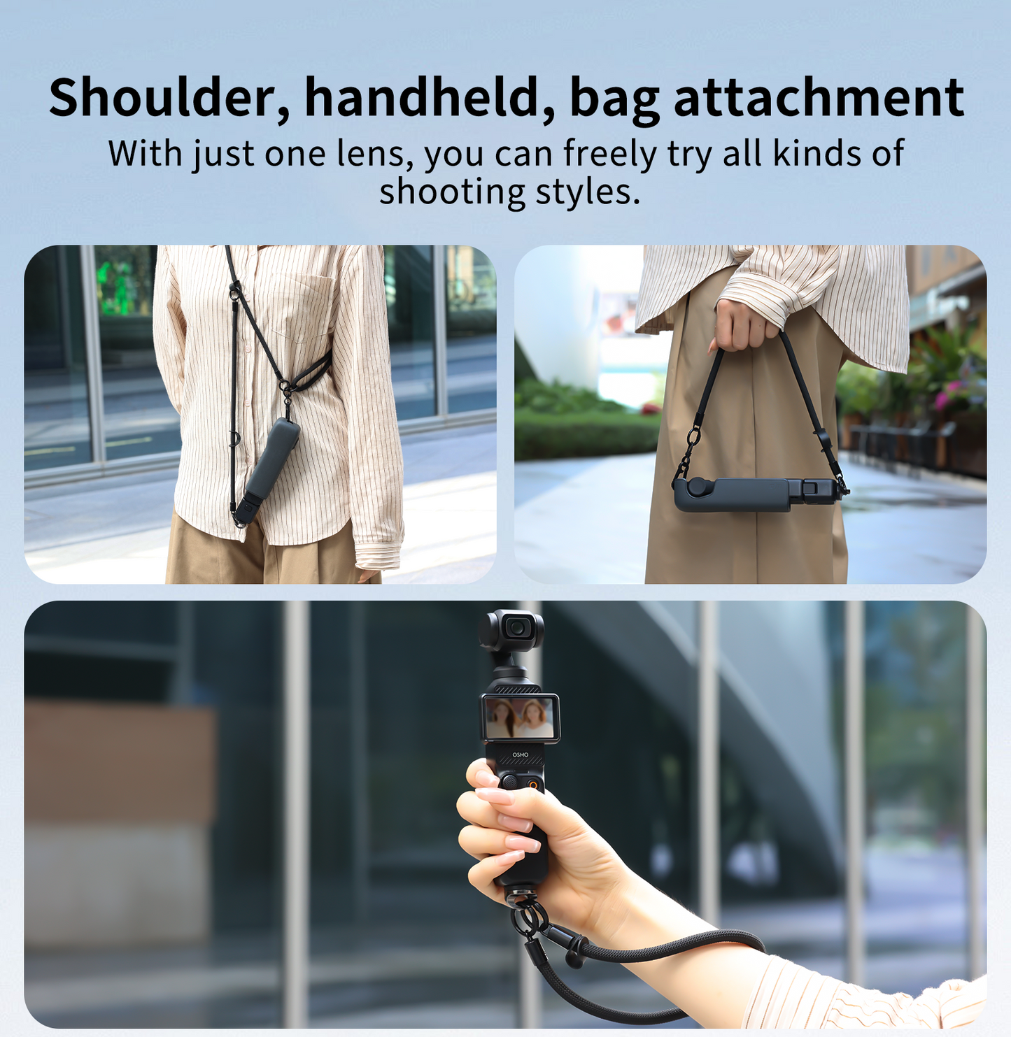 VRIG AC-52 Wrist &Nick Lanyard For DJI Osmo Pocket 3