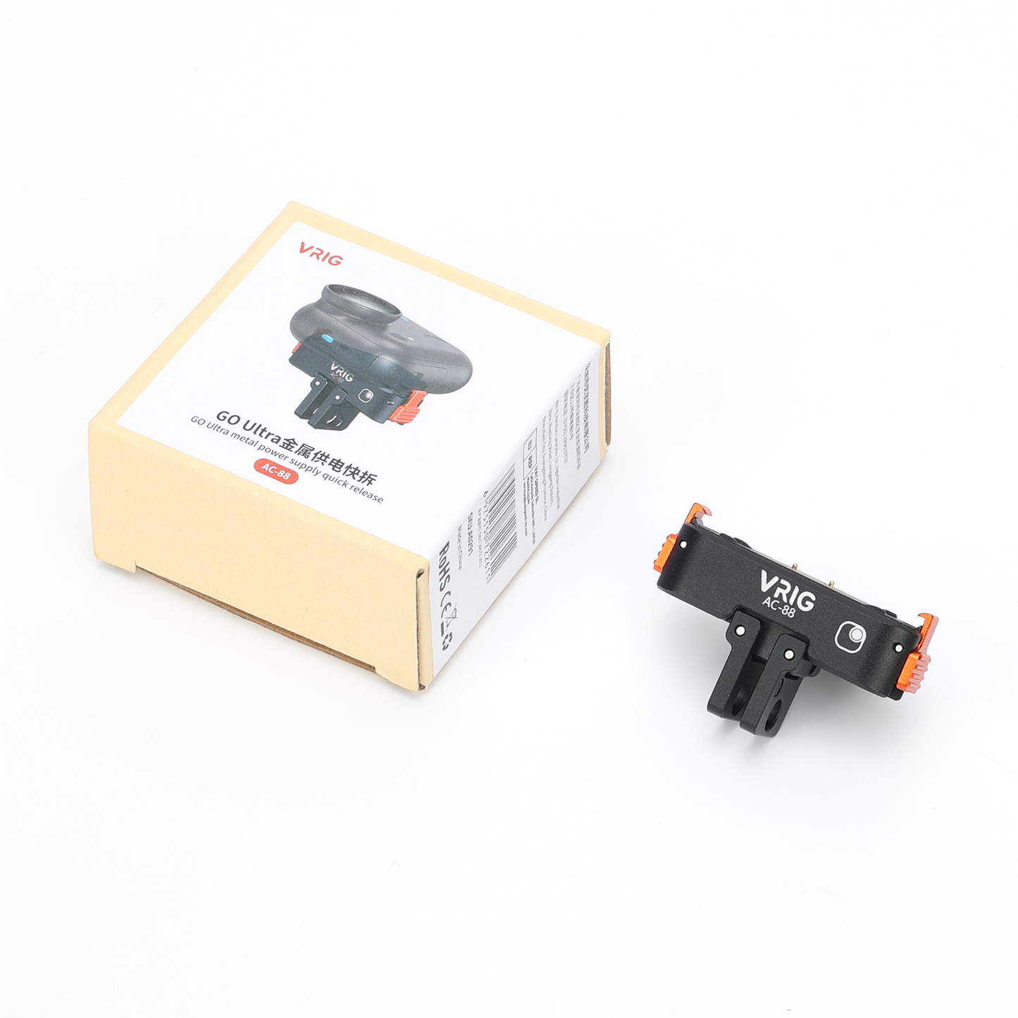 VRlG AC-88 Magnetic Quick Release Mount for Insta360 GO Ultar with Charging