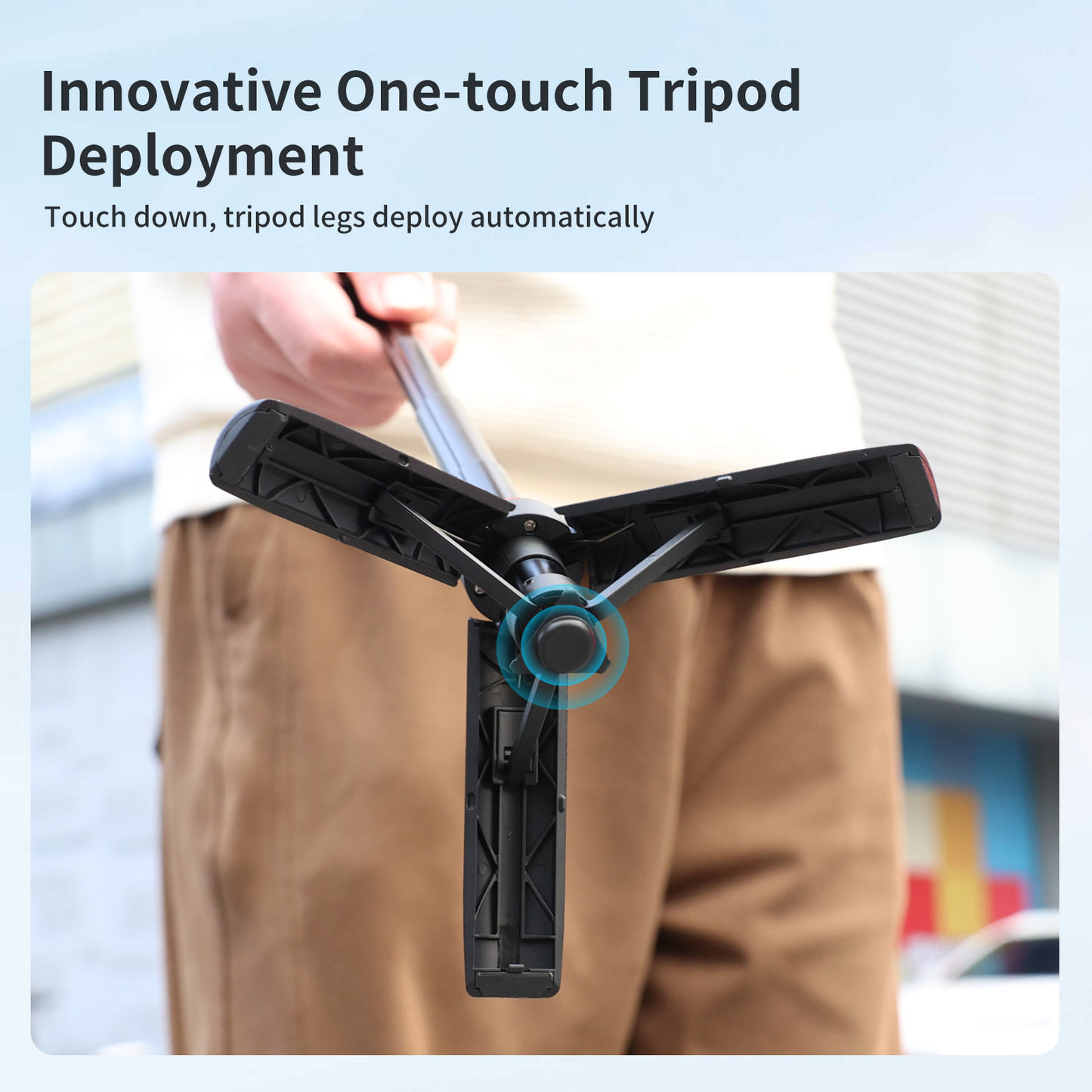 VRIG TP-35 Auto Pop Open Extendable Mini Camera Tripod,Portable Small Handle Grip Desktop Webcam Selfie Stick Tripod for DJI Osmo Action 6/5Pro/4/3,GoPro Hero 13 12 11 10 Max,Mission 1 PRO