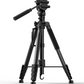 VRIG TP-34 Camera Tripod, 195cm, Video Camera Tripod, DSLR Tripod, Aluminum