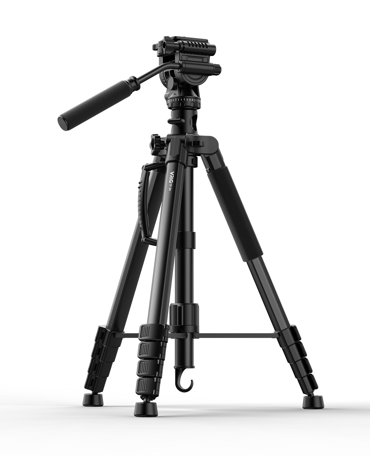 VRIG TP-34 Camera Tripod, 195cm, Video Camera Tripod, DSLR Tripod, Aluminum