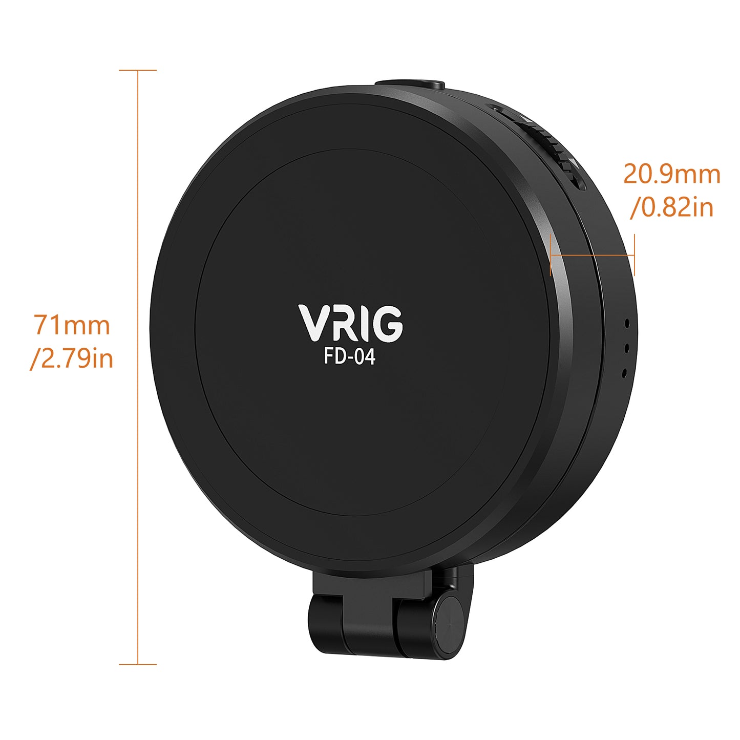 VRIG FD-04 Magnetic Selfie Light with Mirror for iPhone Magsafe(Black)