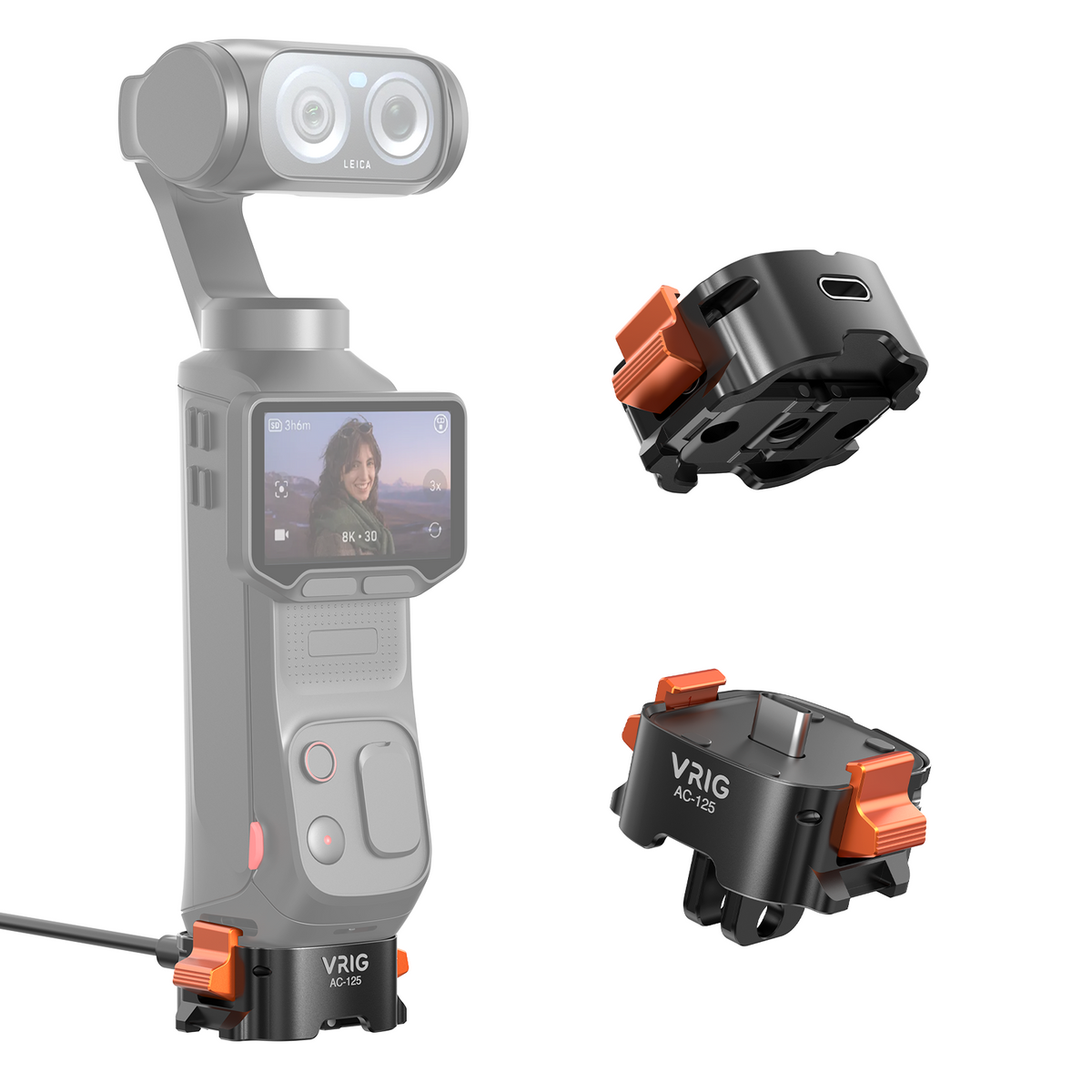 VRIG AC-125 Aluminum Desktop Charging Adapter Base for Insta360 Luna Ultra/Pro