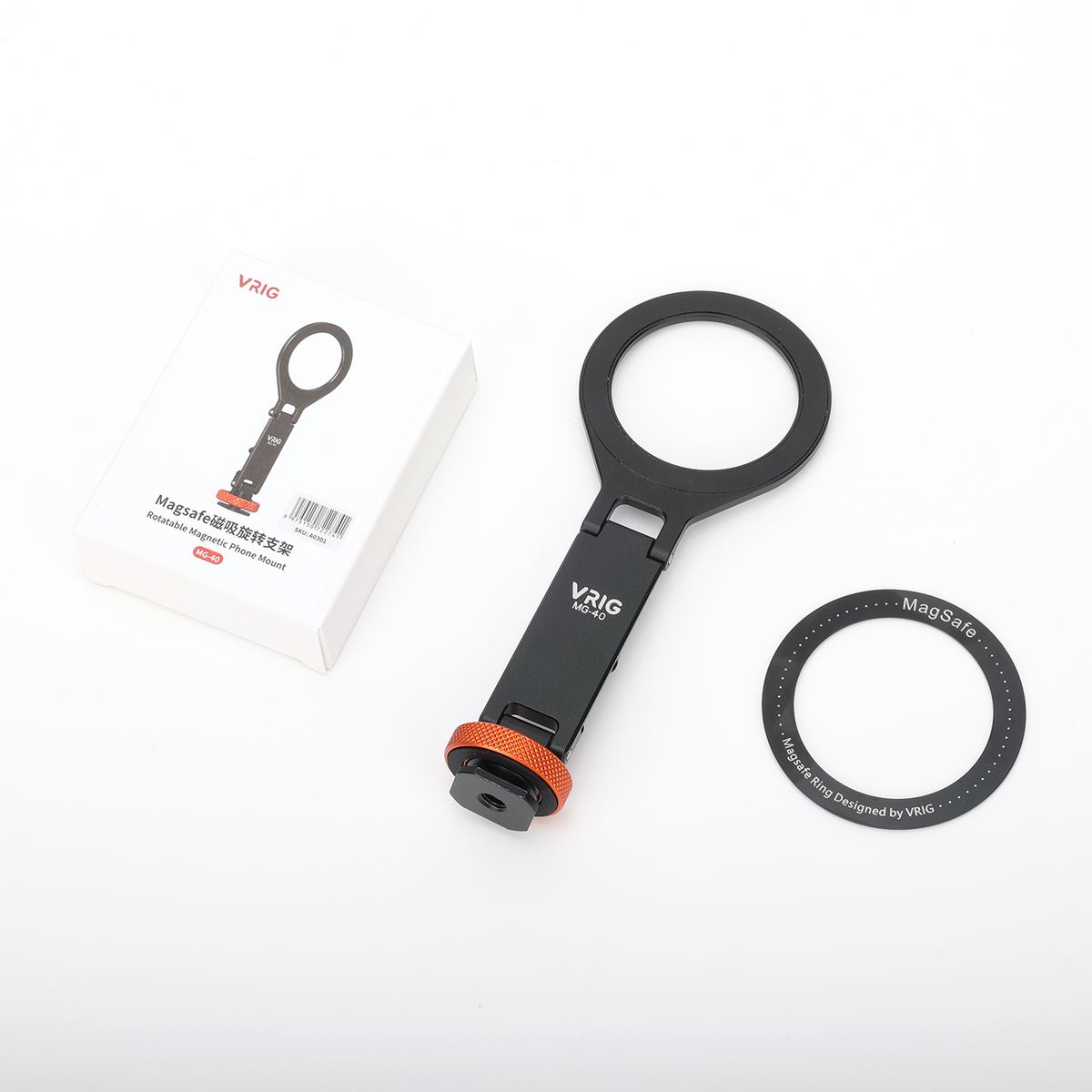 VRIG MG-40 Magnetic Phone Tripod Mount for iPhone and MagSafe Cases