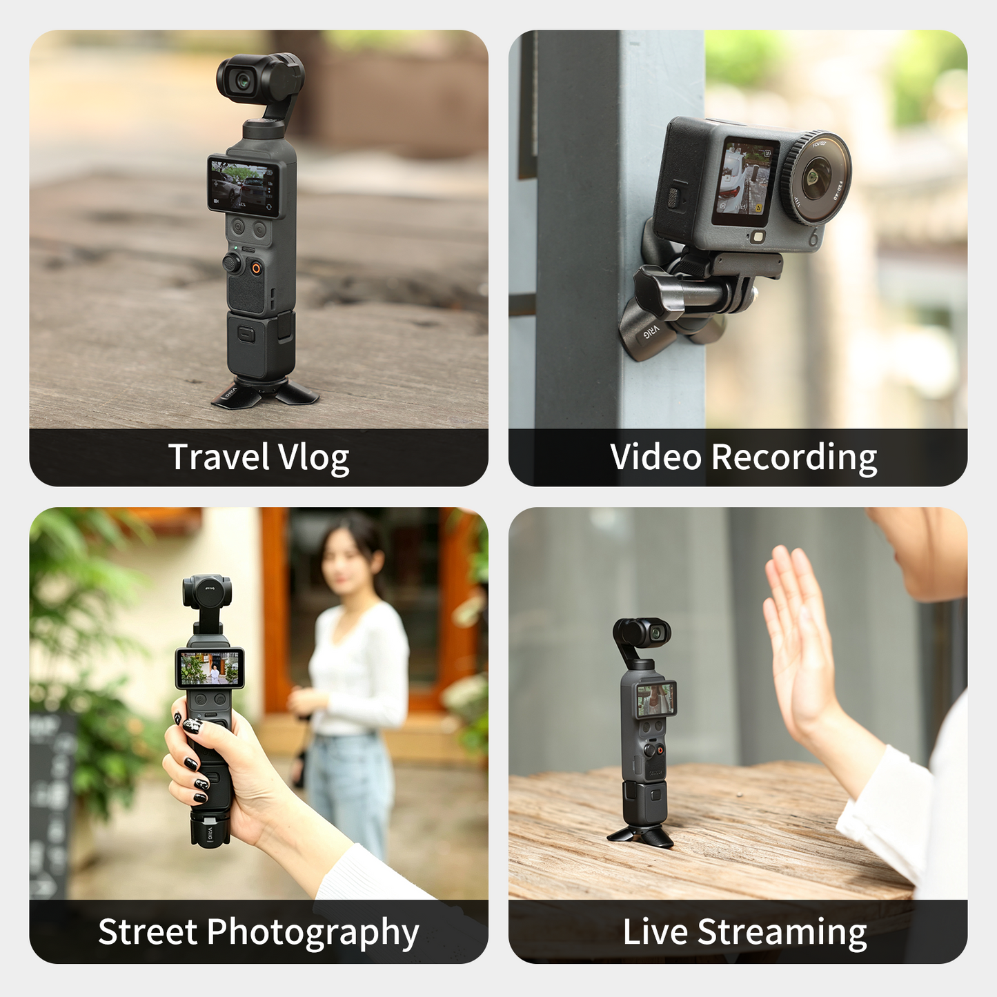 VRIG TP-41 Magnetic Mini Tripod for DJI OSMO Pocket 4P/4/3 & Insta360 Luna Ultra