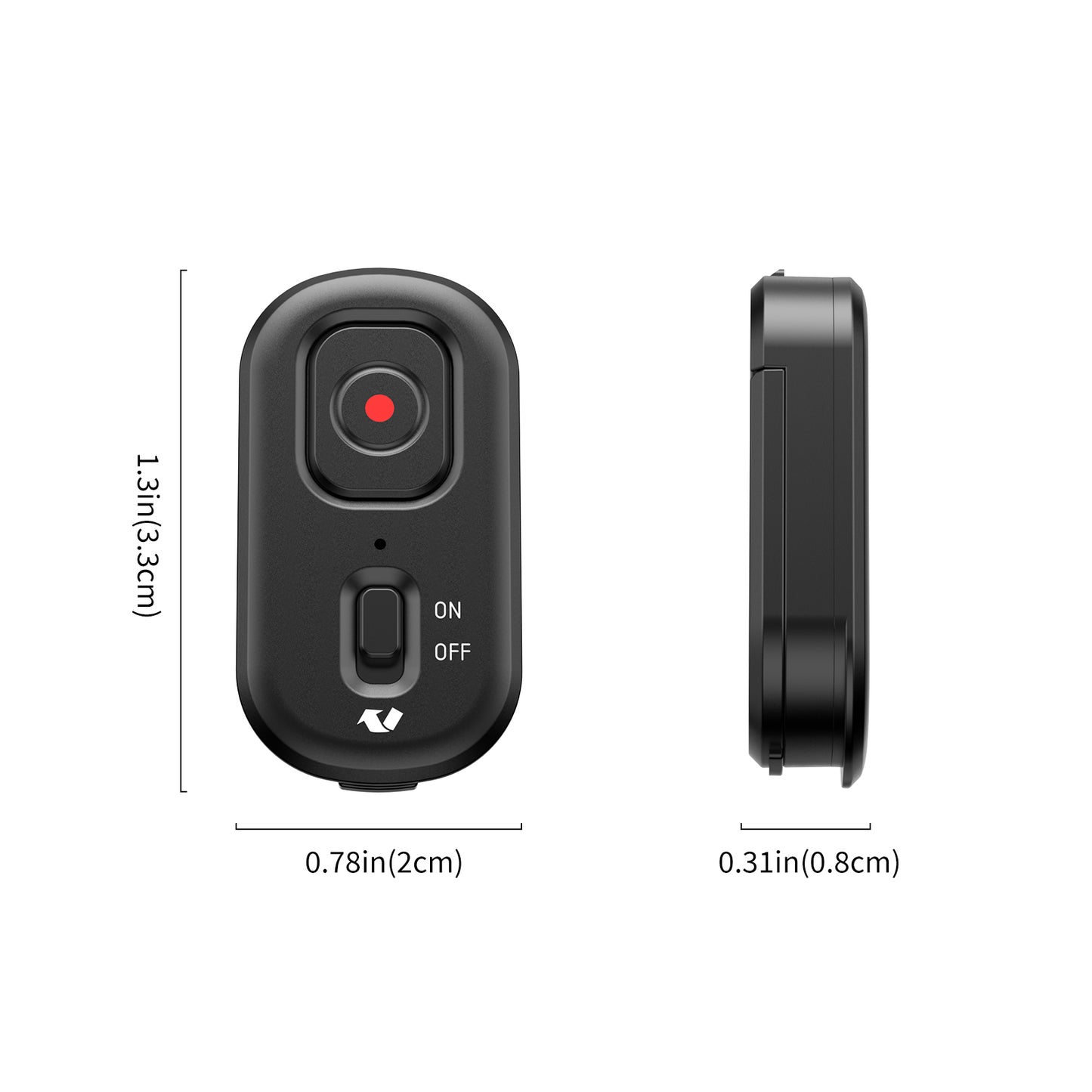 VRIG Bluetooth Remote Control Compatible with Insta 360 X5/X4/Ace Pro/Ace Pro 2/Go 3s, Action Camera Wireless Shutter Controller for Vlogging, Cycling