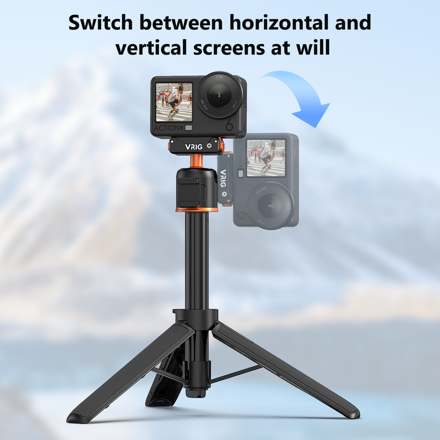 VRIG AC-40N Action Camera Selfie Stick Tripod for DJI Osmo Nano/Action 6