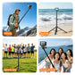 VRIG TP-21S 63inch Invisible Selfie Stick Tripod, Auto Pop Open Tripod, Compatible with Insta360 X6/X5/X4, DJI Osmo Action 6/5 Pro/4/3,GoPro Hero 13 Mission 1 Pro, Stable Throwpod for Travel Vlogging