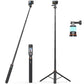 VRIG 63" Magnetic Selfie Stick Tripod for GoPro, Mini Quick Release Extendable Tripod Stand for for GoPro Hero 13 12 1110 9 8 7 6 5 4 3 2, Fusion, Max, Session, AKASO, SJCAM, DJI OSMO GoPro