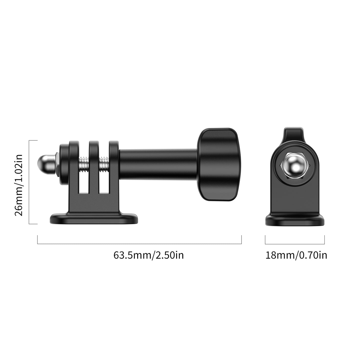 VRIG 1/4" Tripod Adapter Mount for Go Pro, Lightweight Narrow Base