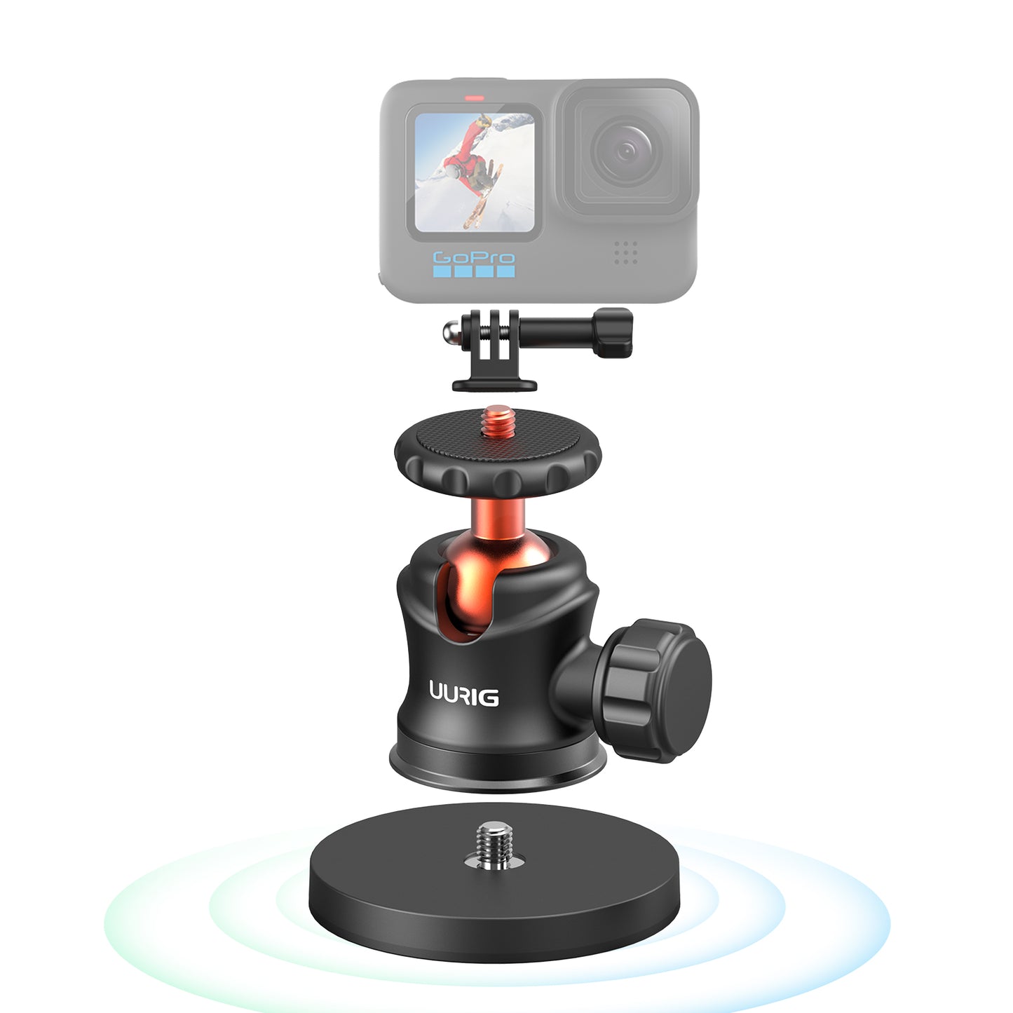 UURIG BH-07 Magnetic ballhead for action camera