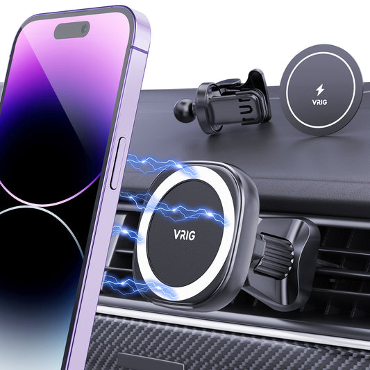 VRIG MG-07 Hook Shape Magnetic Phone Holder for Car+Free Magnetic disc