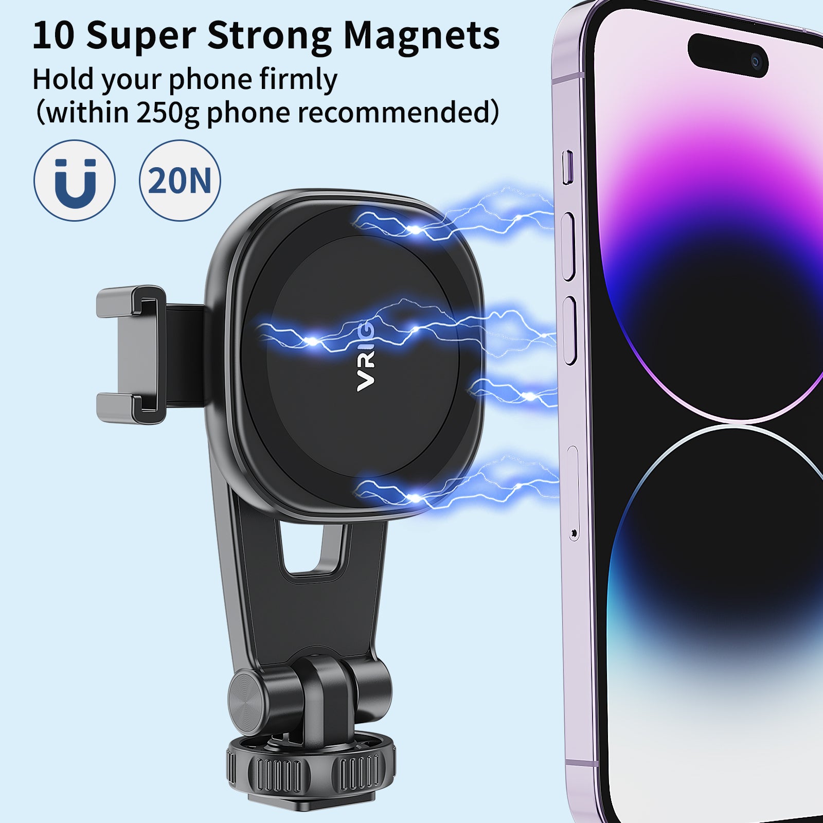 SMALLRIG Magnetische Metalen Telefoonhouder met Cold Shoe-Bevestiging, Verstelbare Draaibare Telefoonstatiefhouderadapter voor iPhone, Camerabewaking, Statieven, Stabilisatoren - 5156 SMALLRIG Magnetische Metalen Telefoonhouder met Cold Shoe-Bevestiging, Verstelbare Draaibare Telefoonstatiefhouderadapter voor iPhone, Camerabewaking, Statieven, Stabilisatoren - 5156