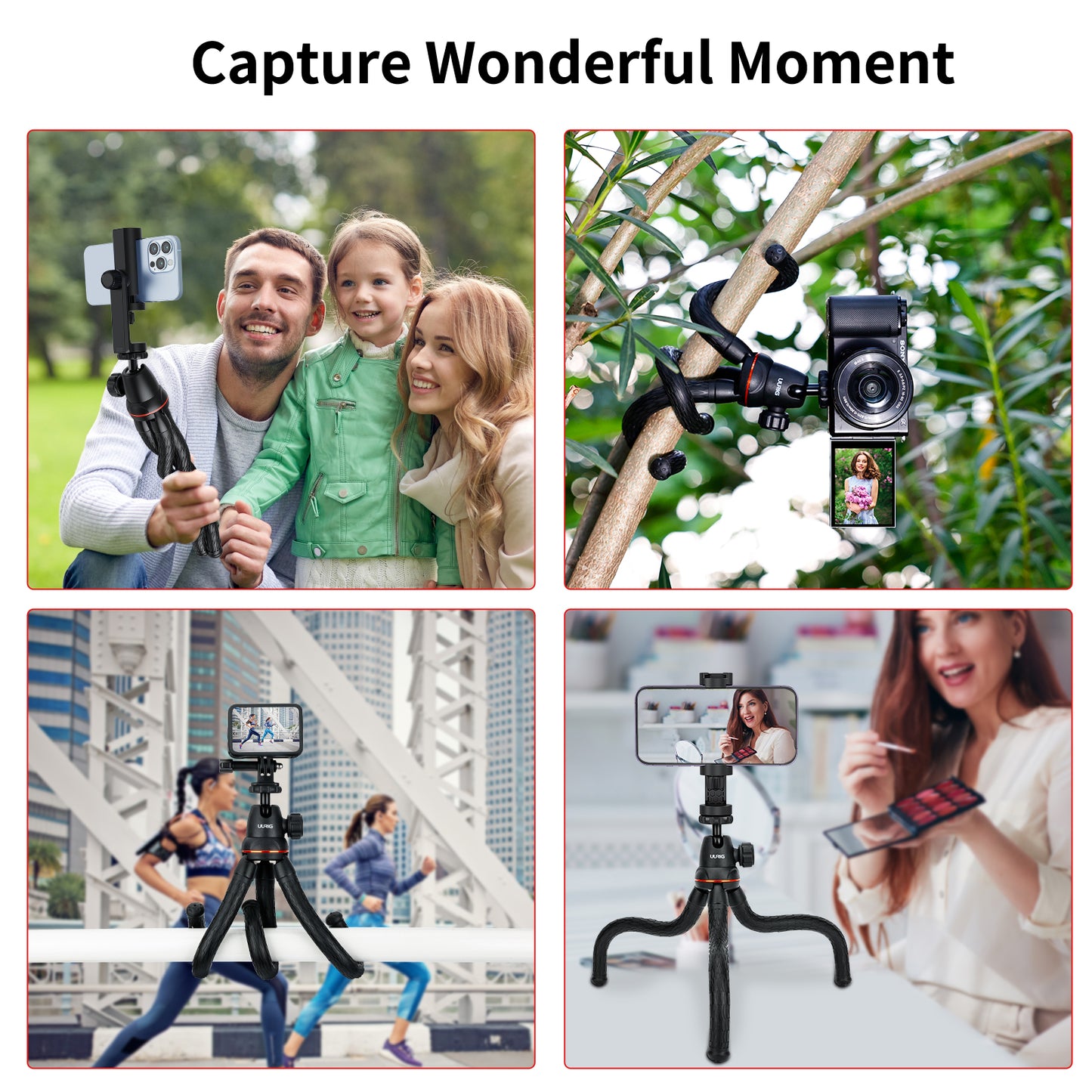 UURIG TP-07 Octopus Tripod with 360 phone mount